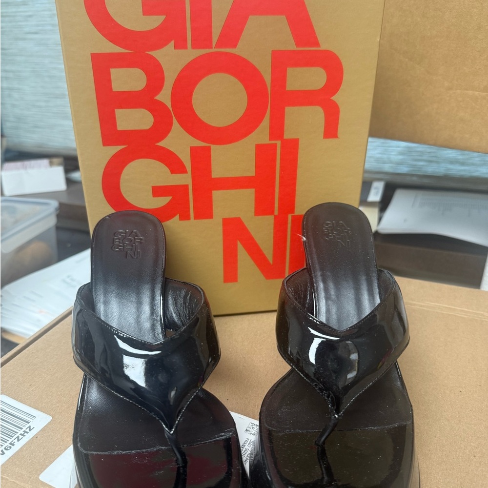 Gia Borghini Black Sandals